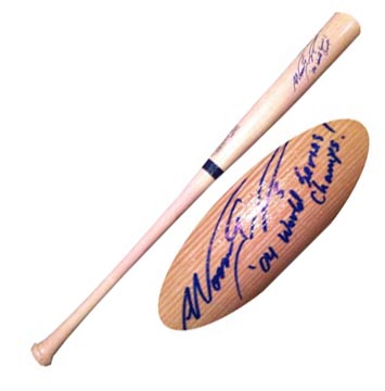 Nomar Garciaparra Signed Baseball Bat 2004 World Series Champs